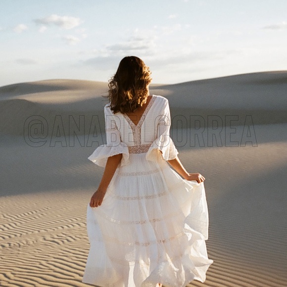 NWT Spell Tuula Senorita Gown in Cream, Large - Picture 2 of 6